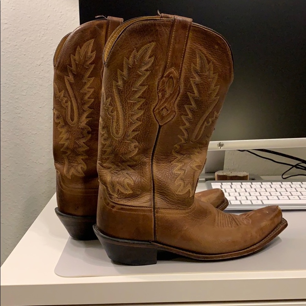 Women’s leather cowboy boots Old West